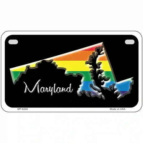 Maryland Rainbow Metal Novelty License Plate 7" x 4" (MP)