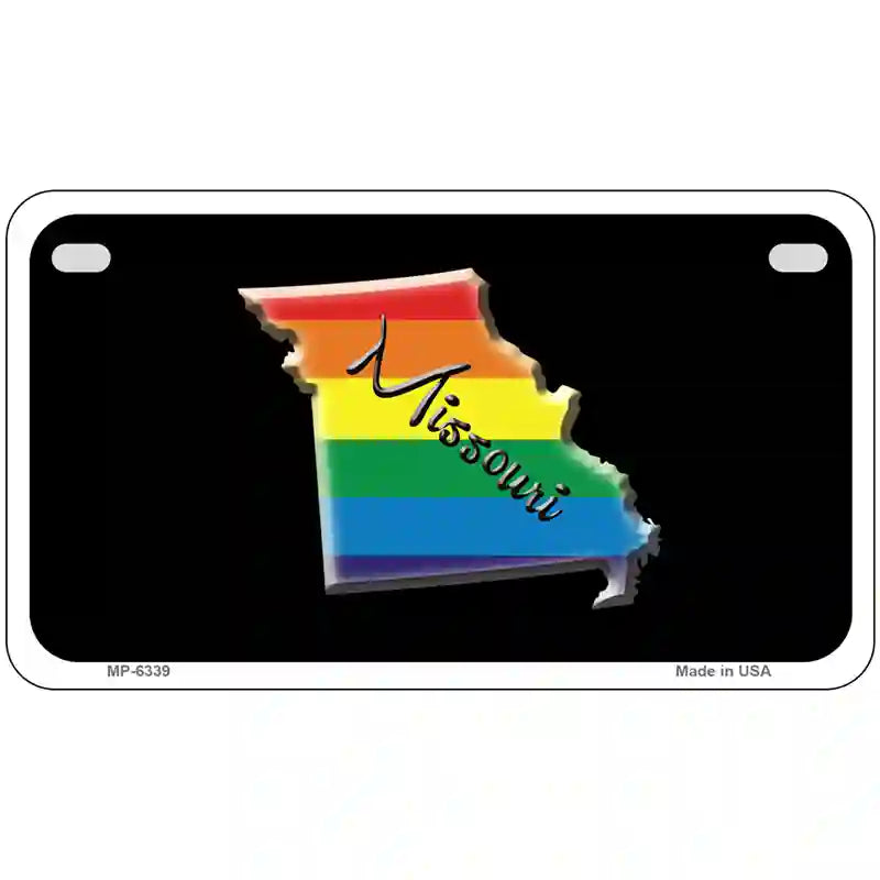 Missouri Rainbow Metal Novelty License Plate 7" x 4" (MP)