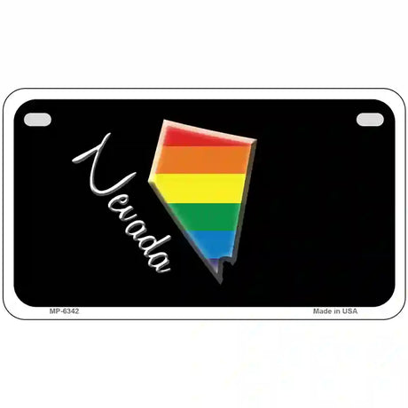 Nevada Rainbow Metal Novelty License Plate 7" x 4" (MP)