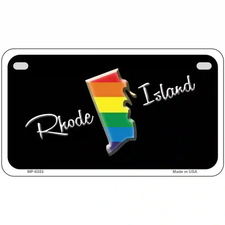 Rhode Island Rainbow Metal Novelty License Plate 7" x 4" (MP)