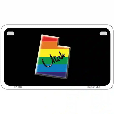 Utah Rainbow Metal Novelty License Plate 7" x 4" (MP)