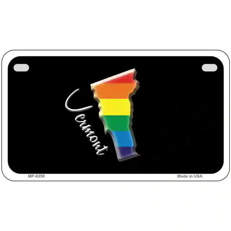 Vermont Rainbow Metal Novelty License Plate 7" x 4" (MP)