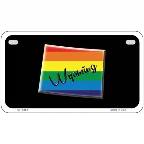 Wyoming Rainbow Metal Novelty License Plate 7" x 4" (MP)