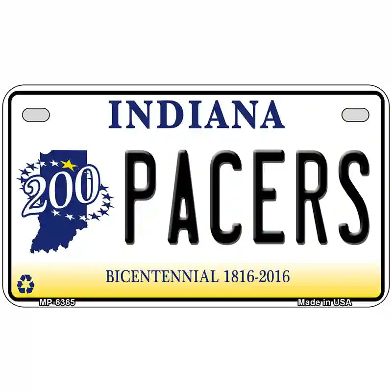 Pacers Indiana Novelty Metal License Plate 7" x 4" (MP)