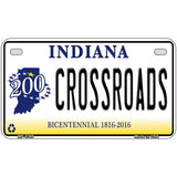 Crossroads Indiana Novelty Metal License Plate 7" x 4" (MP)