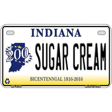 Sugar Cream Indiana Novelty Metal License Plate 7" x 4" (MP)