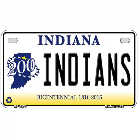 Indians Indiana Novelty Metal License Plate 7" x 4" (MP)