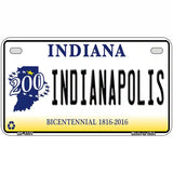 Indianapolis Indiana Novelty Metal License Plate 7" x 4" (MP)