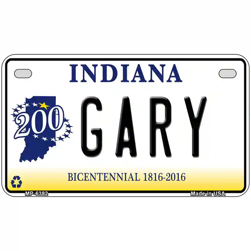 Gary Indiana Novelty Metal License Plate 7" x 4" (MP)