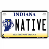 Native Indiana Novelty Metal License Plate 7" x 4" (MP)