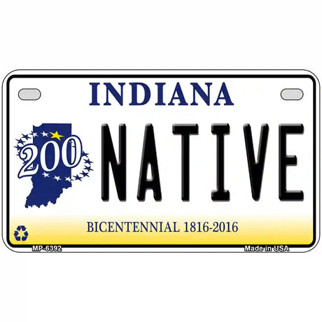 Native Indiana Novelty Metal License Plate 7" x 4" (MP)