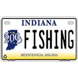 Fishing Indiana Novelty Metal License Plate 7" x 4" (MP)