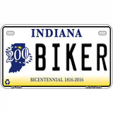 Biker Indiana Novelty Metal License Plate 7" x 4" (MP)