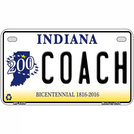 Coach Indiana Novelty Metal License Plate 7" x 4" (MP)