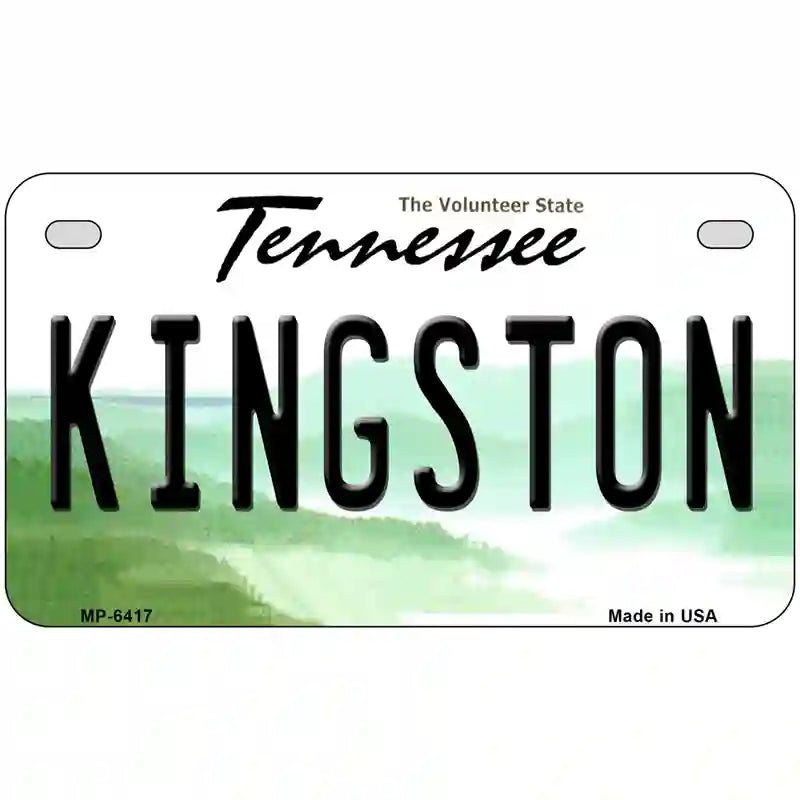 Kingston Tennessee Novelty Metal License Plate 7" x 4" (MP)