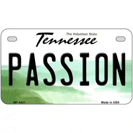 Passion Tennessee Novelty Metal License Plate 7" x 4" (MP)