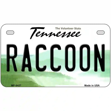 Raccoon Tennessee Novelty Metal License Plate 7" x 4" (MP)