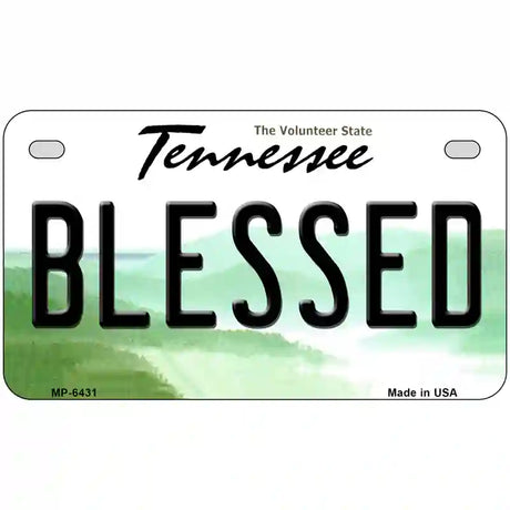 Blessed Tennessee Novelty Metal License Plate 7" x 4" (MP)