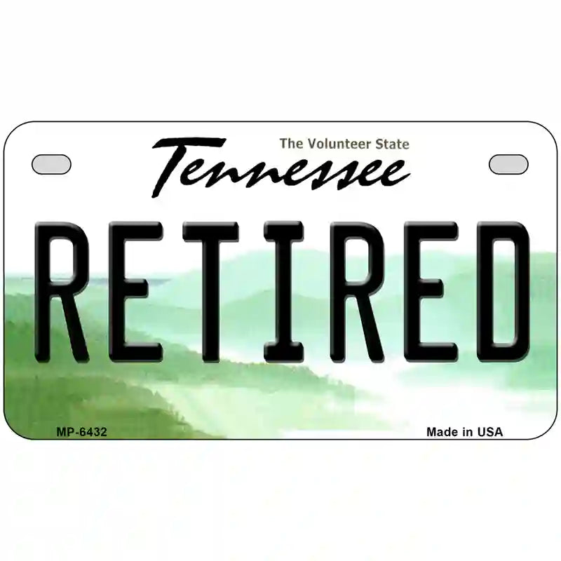 Retired Tennessee Novelty Metal License Plate 7" x 4" (MP)