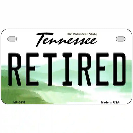 Retired Tennessee Novelty Metal License Plate 7" x 4" (MP)