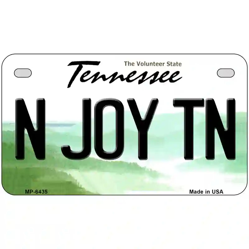 N Joy Tennessee Novelty Metal License Plate 7" x 4" (MP)