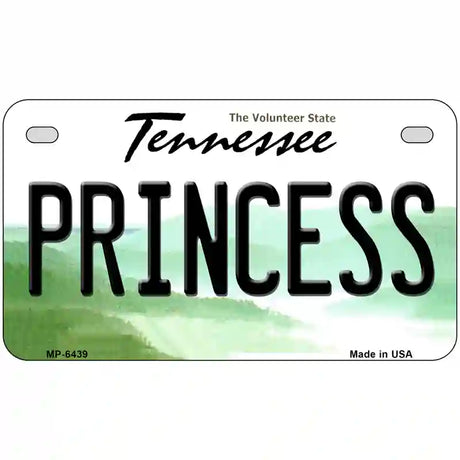 Princess Tennessee Novelty Metal License Plate 7" x 4" (MP)