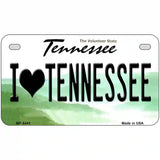 I Love Tennessee Novelty Metal License Plate 7" x 4" (MP)