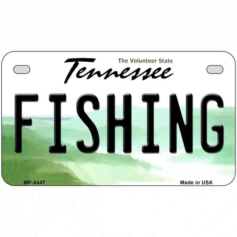 Fishing Tennessee Novelty Metal License Plate 7" x 4" (MP)