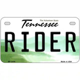 Rider Tennessee Novelty Metal License Plate 7" x 4" (MP)