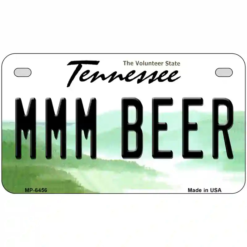 MMM Beer Tennessee Novelty Metal License Plate 7" x 4" (MP)