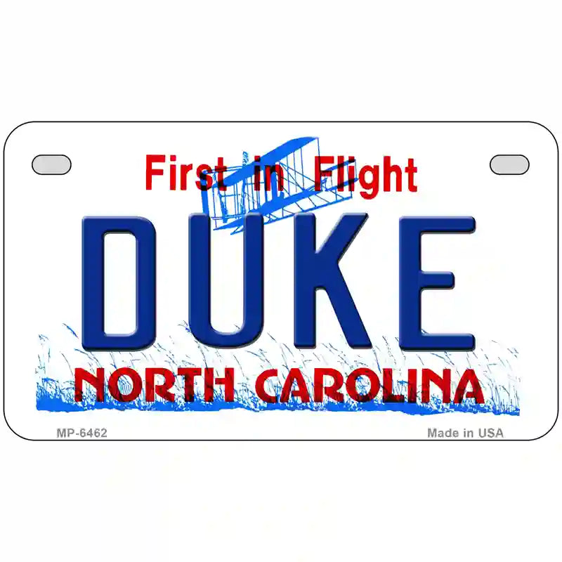 Duke North Carolina Novelty Metal License Plate 7" x 4" (MP)