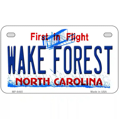 Wake Forest North Carolina Novelty Metal License Plate 7" x 4" (MP)