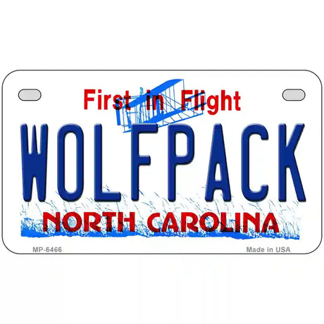 Wolfpack North Carolina Novelty Metal License Plate 7" x 4" (MP)