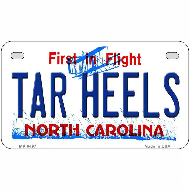 Tar Heels North Carolina Novelty Metal License Plate 7" x 4" (MP)