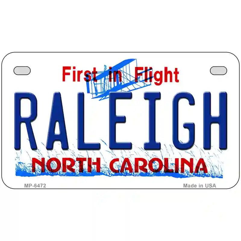 Raleigh North Carolina Novelty Metal License Plate 7" x 4" (MP)