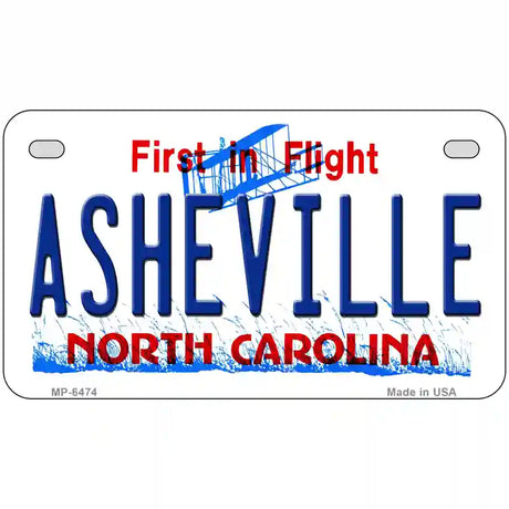 Asheville North Carolina Novelty Metal License Plate 7" x 4" (MP)