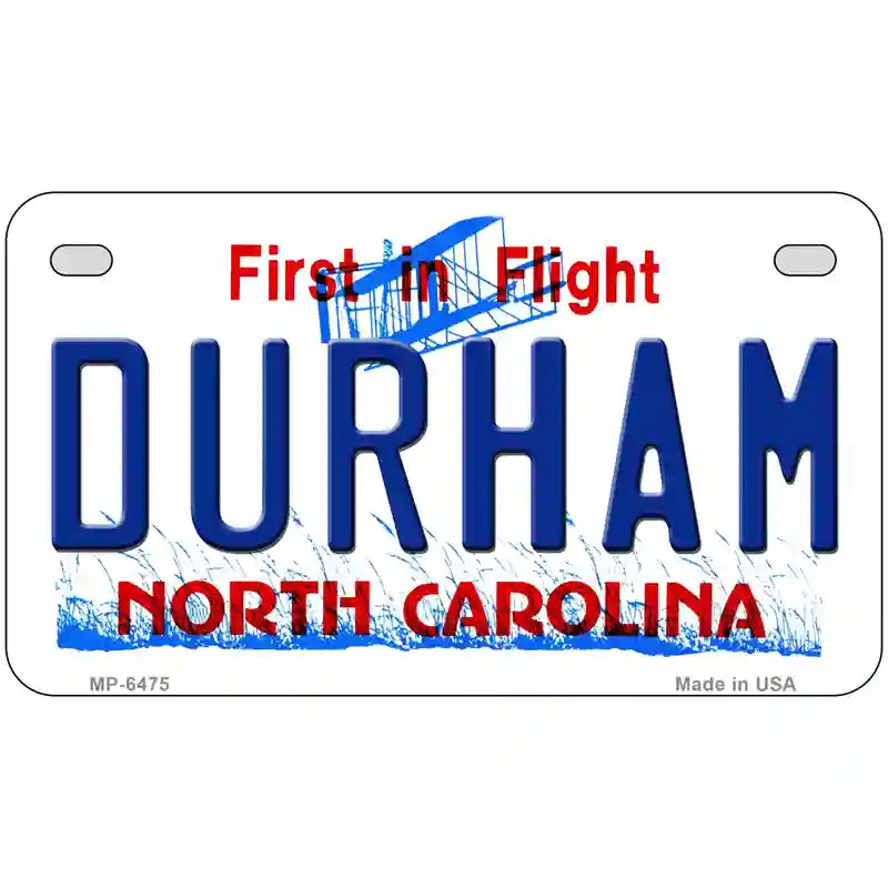 Durham North Carolina Novelty Metal License Plate 7" x 4" (MP)