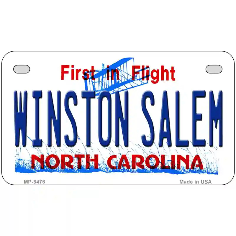 Winston Salem North Carolina Novelty Metal License Plate 7" x 4" (MP)