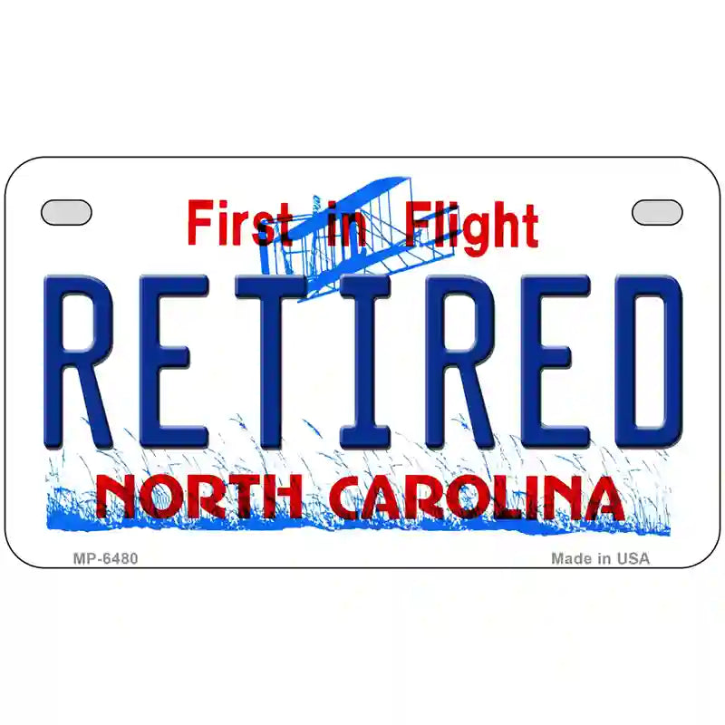 Retired North Carolina Novelty Metal License Plate 7" x 4" (MP)