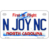 N Joy North Carolina Novelty Metal License Plate 7" x 4" (MP)