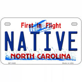 Native North Carolina Novelty Metal License Plate 7" x 4" (MP)