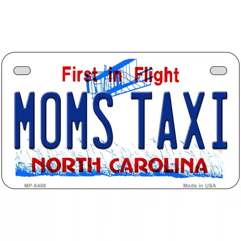 Moms Taxi North Carolina Novelty Metal License Plate 7" x 4" (MP)