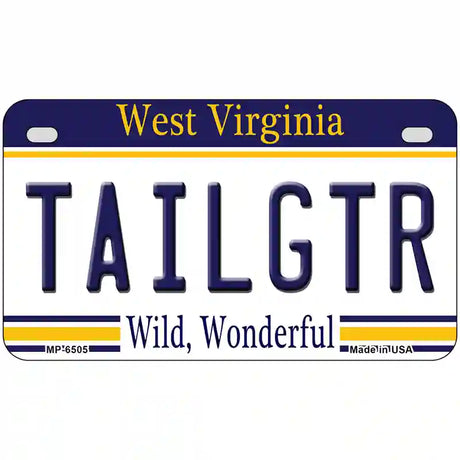 Tailgtr West Virginia Novelty Metal License Plate 7" x 4" (MP)