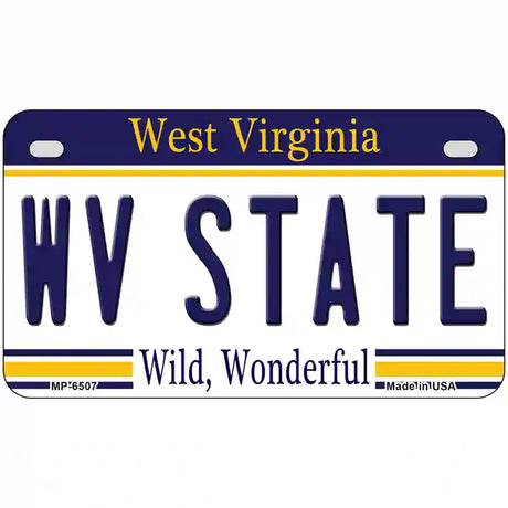 West Virginia State Novelty Metal License Plate 7" x 4" (MP)