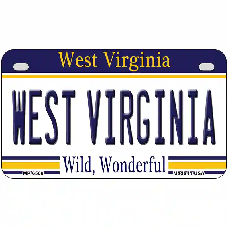 West Virginia Novelty Metal License Plate 7" x 4" (MP)