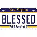 Blessed West Virginia Novelty Metal License Plate 7" x 4" (MP)