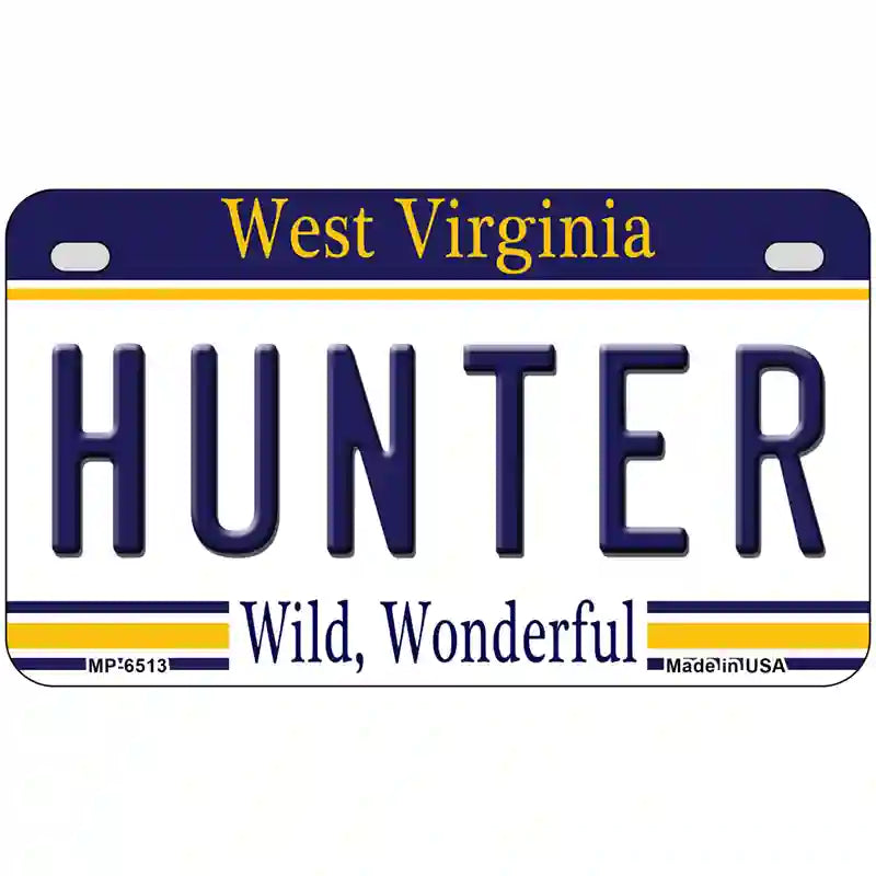 Hunter West Virginia Novelty Metal License Plate 7" x 4" (MP)