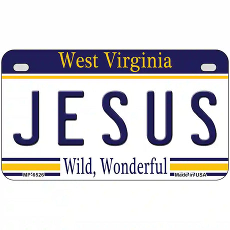 Jesus West Virginia Novelty Metal License Plate 7" x 4" (MP)