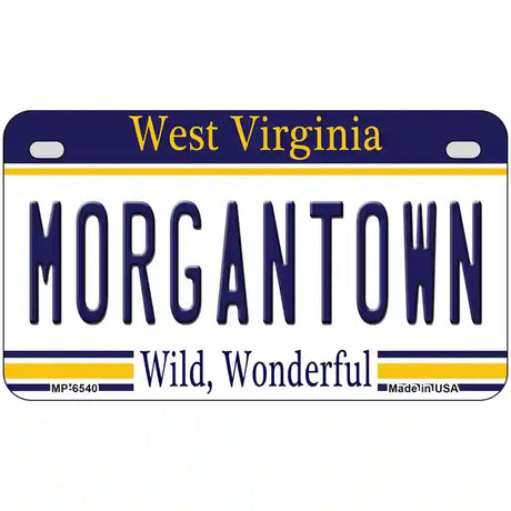 Morgantown West Virginia Novelty Metal License Plate 7" x 4" (MP)