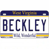 Beckley West Virginia Novelty Metal License Plate 7" x 4" (MP)